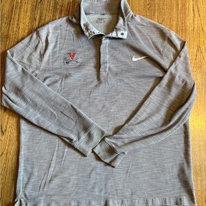 Nike Gray Light Button Up University of Virginia